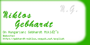 miklos gebhardt business card